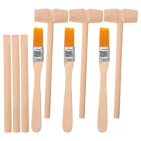 3 Sets Kids Digging Tools Wooden Hammer Brush Chisel Toddler Woody Toy Archaeological Excavation Kit Pretend Play Educational 1