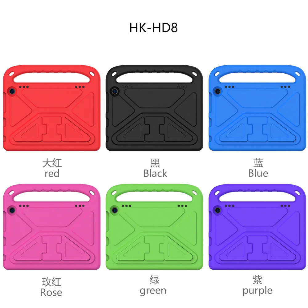 Stötsäker EVA handhållet stativfodral för Kindle Fire HD 8 2022 HD8 Plus 2020 8,0 tums Fire 7 2022 fodral för barn_voghion.com