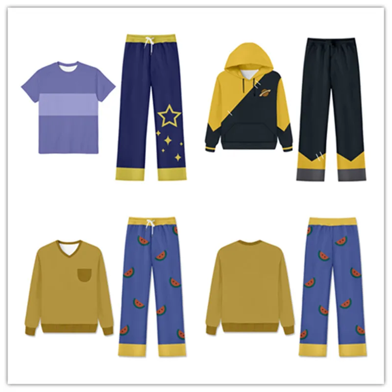 

The Owl Cos House Hunter Cosplay Hoodie Pants Set Adult Luz Noceda Cosplay T-shirt Print Casual Jacket Coat Joggers Trousers