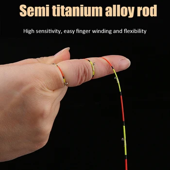 0.5mm Half Full Titanium Alloy Raft Tip Repair Refit Replacement LED Fishing Rod Tip Fishing Tackle Pole Accessories 2