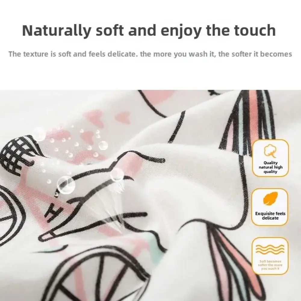 5PCS Burp Cloth Baby Gauze Towels Face Wipes Scarf Pure Cotton Square Towels Handkerchief Six Layer Cartoon Infan Washcloth