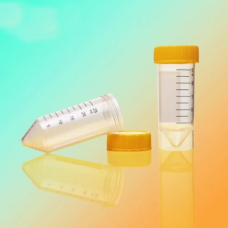Centrifuge Tubes15ml 25ml 50mL，Sterile，Flat/Conical Bottom, PP Test Tubes Leak-Proof Screw Cap, Plastic Container with Graduated
