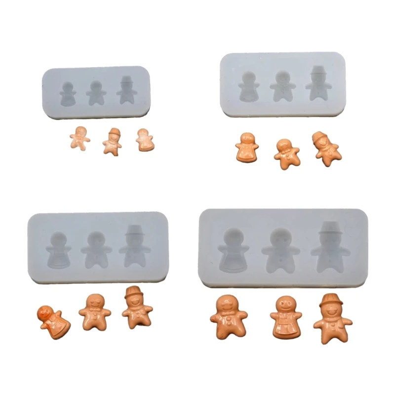 

Convenient Silicone Mold Christmas Man Gingerbreads Man Play Mold Baking