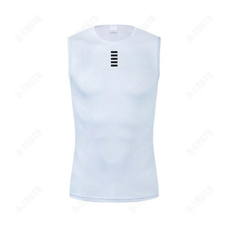 New Cycling Underwear Sport Base Layer White Cycling Jersey Reflective Vest Men Undershirt Quick Dry Elastici Vest Road Bike Je