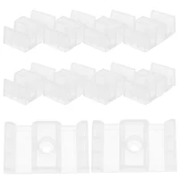 10 Pcs Mat Shower Blocks Door Guides for Sliding Doors Bottom Accessories Glass Bumpers Plastic Track 1