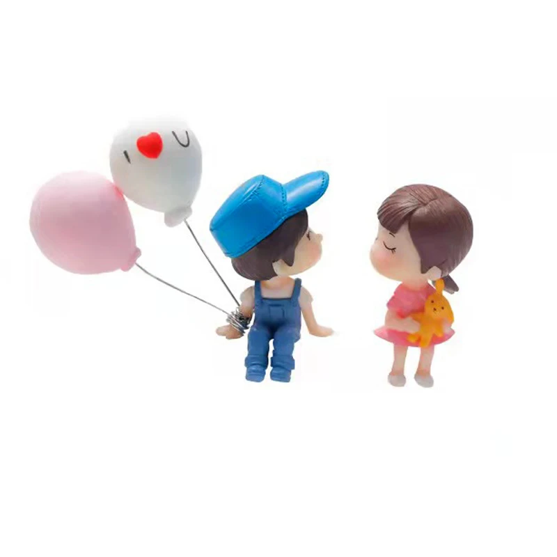 Car Decoration Cartoon Couples Action Figure Figurines Balloon Ornament Auto Interior Dashboard Accessories for Girls Gifts,car decoration accessories,figurine model doll,figurine model,robot figure ornament,car figurine ornament,lucky cat figurines