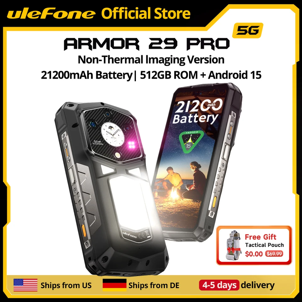 Ulefone Armor 29 Pro 5G Rugged Smartphone with Night Vision