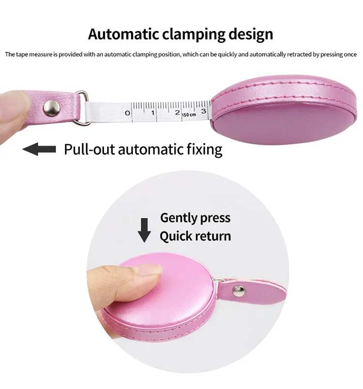 Description Picture 5 of item150cm 60 "Portable Retractable Ruler Tape Measures Height Children Ruler Centimeter Inch Roll Tape
