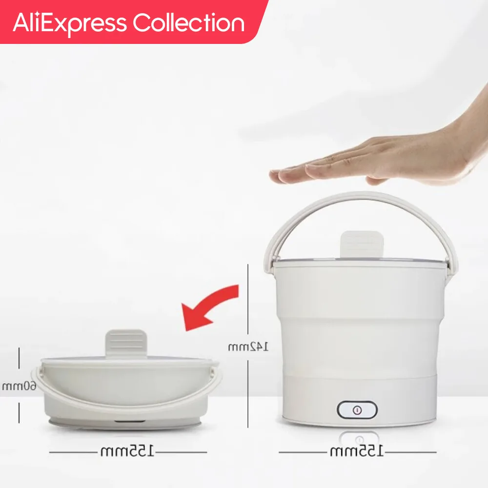 Aliexpress Collection Fornello Elettrico Pieghevole 220V Mini Multifunzione Hot Pot Food Steamer Cooking Machine Per Dormitorio Noodle