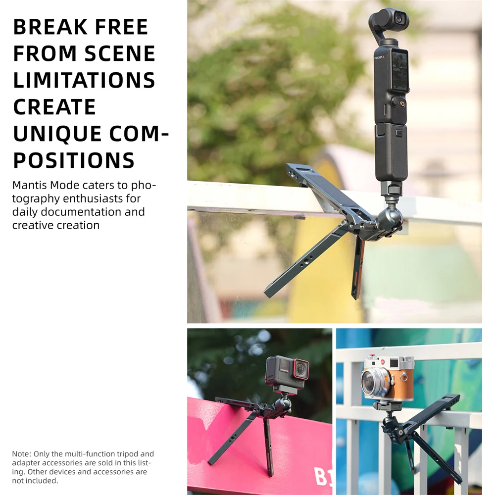 Treppiede LEAPLIGHT multifunzione magnetico girevole a 360° in alluminio con gancio pieghevole per smartphone, fotocamera e streaming live._voghion.com