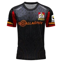 Fashion New Chiefs Super Rugby Home Mens Rugby Jersey O Neck 3D Print T-shirt Kids Boys Clothes Breathable Quick-dry Sports Tops 1