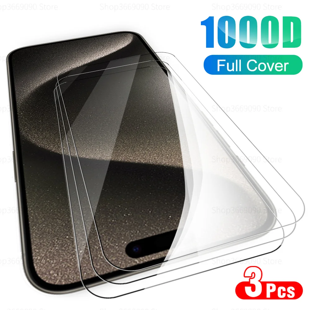 Custodia Protettiva In Vetro 3 Pezzi Per Iphone 15 Pro Pellicola Temperata Per Iphone 15 Pro Max Plus Iphon 15Pro Promax Cover Protettiva Per Schermo