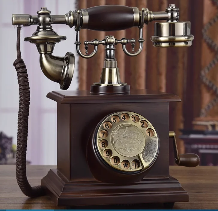 Description Picture 3 of itemRetro cordless GSM sim card revolve telephone Swivel Plate Rotary Dial Antique Landline Phone For Office Home Hotel house