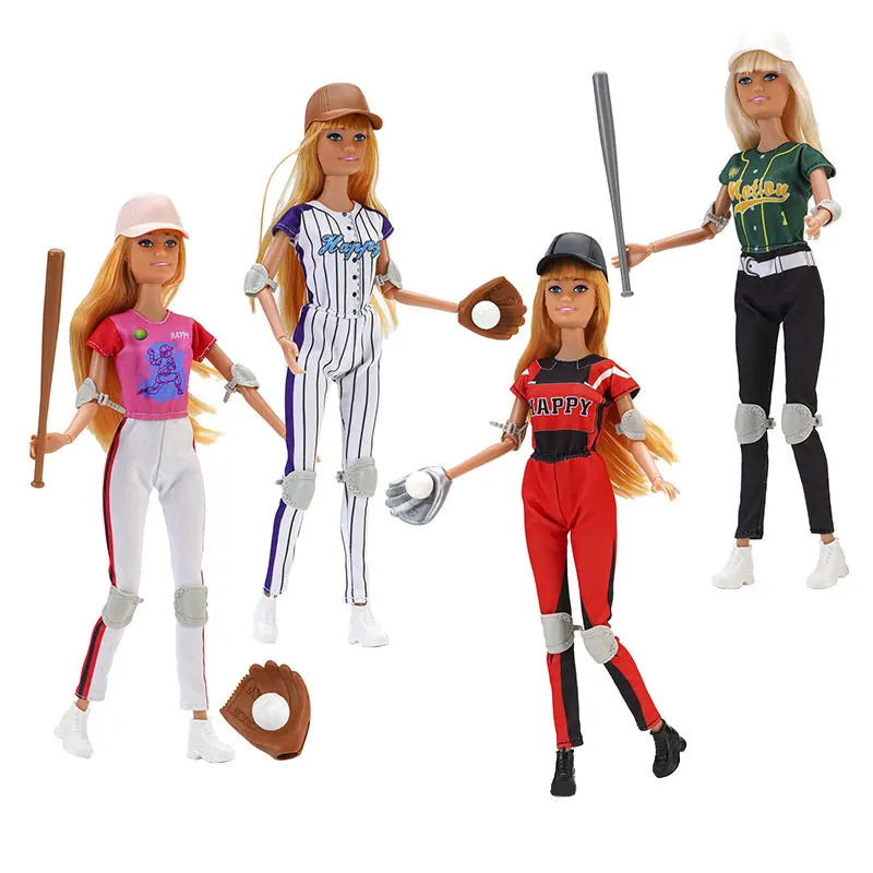 Doll Clothes Doll Accessories Toys Doll Accessories 25 Styles Clothes for Barbie and Original Accessories Outfits Fashion Baseball Uniforms Shirts Pants Suitcase DIY Accessories JJ