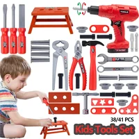 Pretend Tools Kit Toys 38/41 PCS Play Repair Tool Set Engineer Simulated Plastic Construction Toys Toddler Kids Boys Gift 1