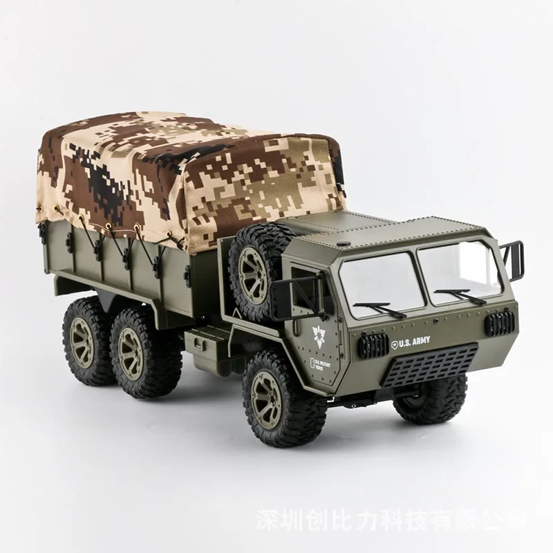 Remote Control Scale Wheeled Truck 1:16 Remote Control Vehicle Model Six Wheel Drive WiFi Cameras Simulation Military Card Rc 3