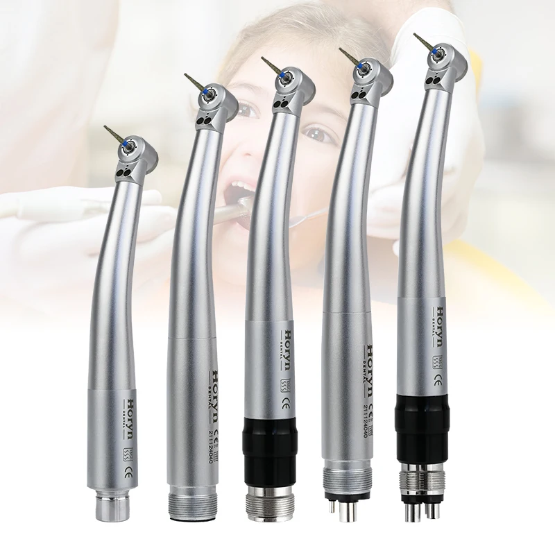 Dental High Speed Handpiece One Way Water Spray Small Mini Head Pedo 2 LED Handpiece for Kids