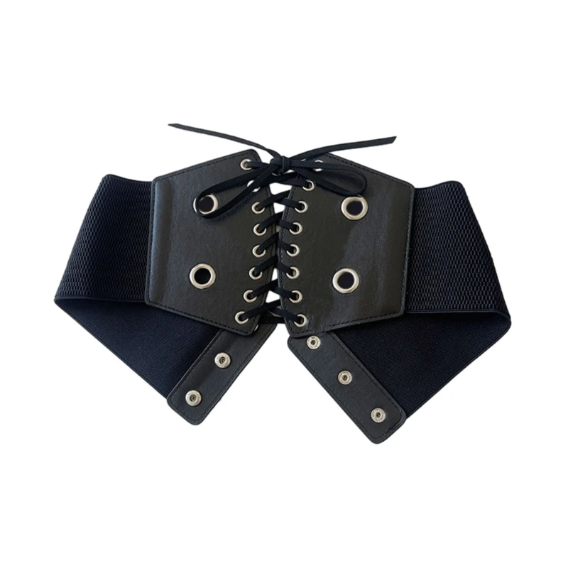 

Stretchy Waist Strap Banquet Female Belt with Buckle Wide Corset for Coat