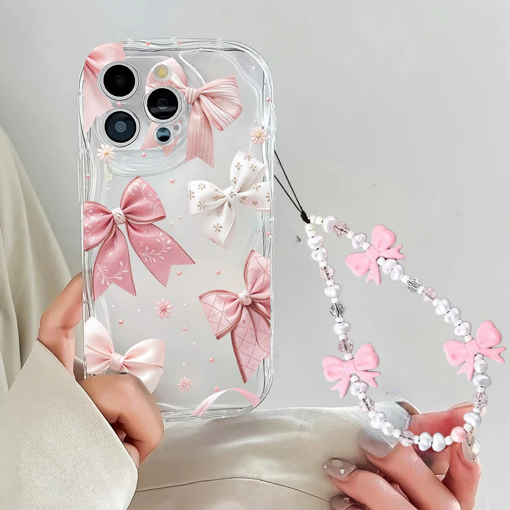 Luxury Cartoon Bowknot Clear Phone Case
