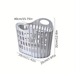 Bohemian Style Foldable Laundry Basket - Durable, Breathable & Lightweight with Handle (GRAY6)