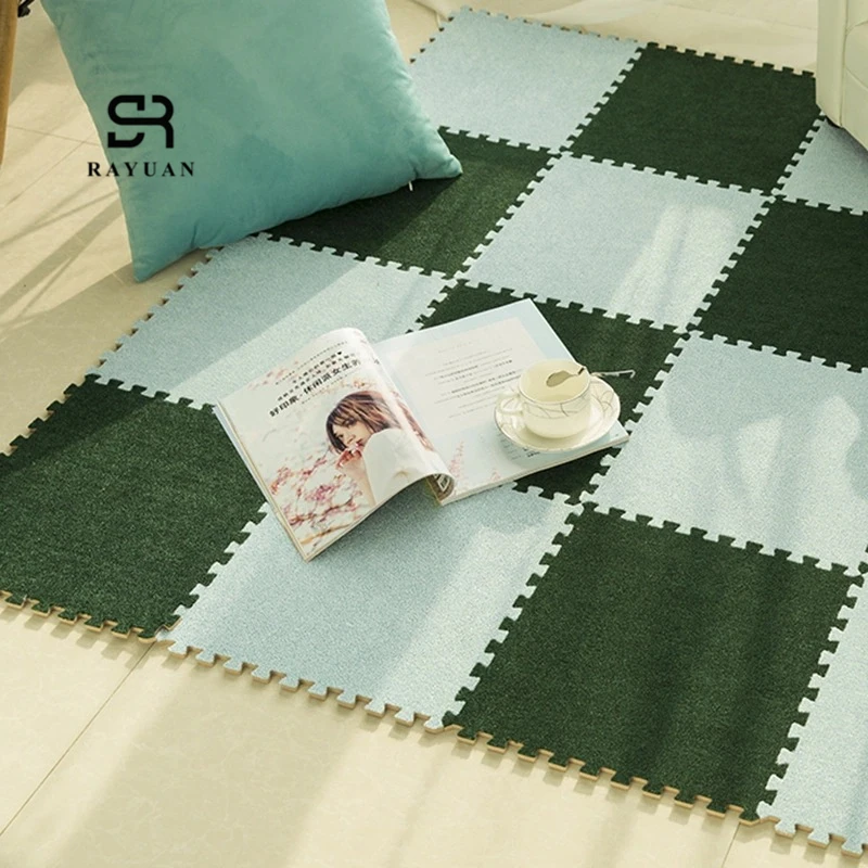 Rayuan One Piece Fai Da Te Puzzle Mat Eva Foam Carpet Baby Safe Play Mat Warm Soft Area Tappeto Bambini Gioca Mat 30X30Cm