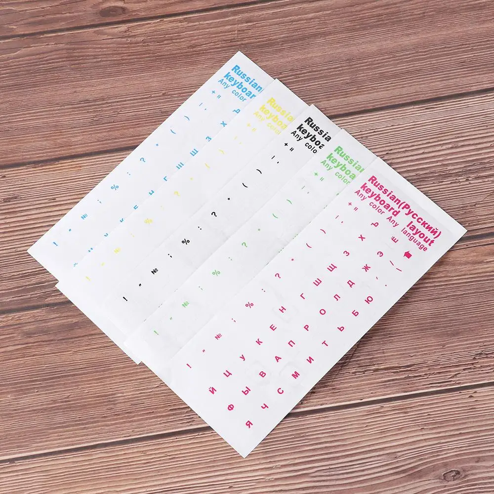 

Waterproof PVC Self-adhesive Transparent Keyboard Stickers Cover Sticker Russian Letters