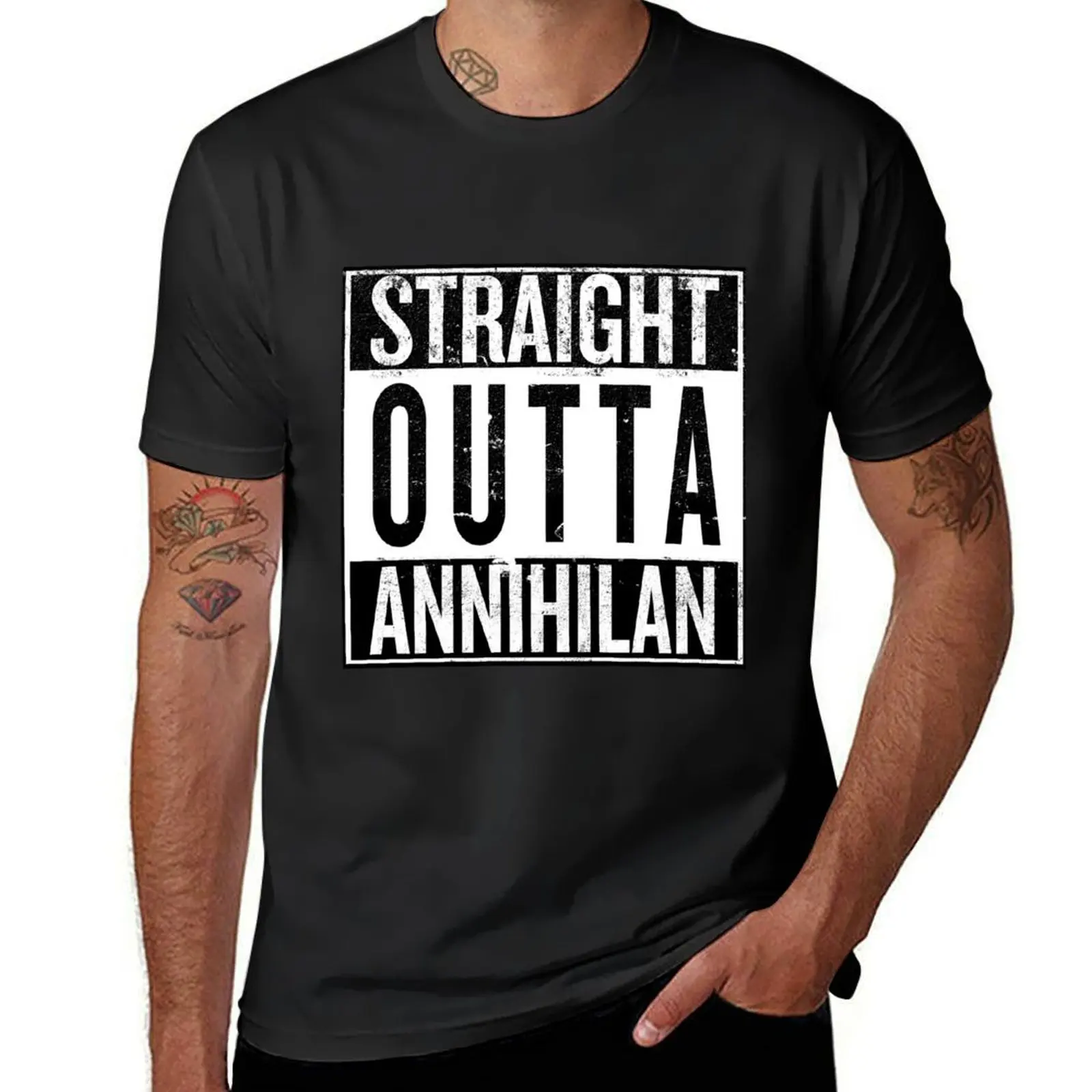 

Straight outta Annihilan T-shirt boys whites kawaii clothes mens clothing