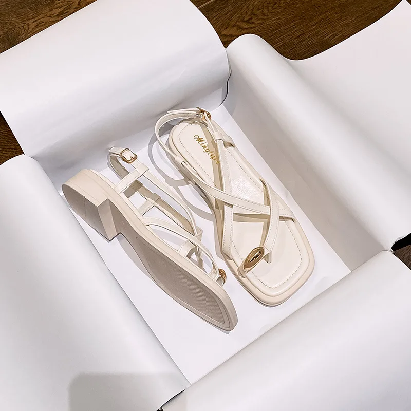 

Сандалии женские в ретро стиле, босоножки в римском стиле, удобные пляжные туфли с мягкой подошвой, плоская подошва, роскошные большие размеры, лето