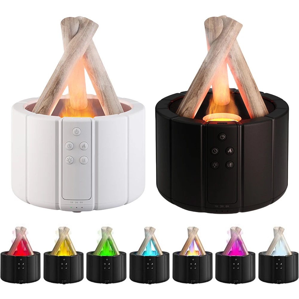 250ml Bonfire Aromatherapy Essential Oil Diffuser 7 Colors Night Light Auto Shut-Off Humidifier with Remote Control for Home 5