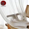 Modern Transparent White Tulle Curtains for Living Room Striped Vertical Veil Window Sheer Curtains for Bedroom Organza Voile 3
