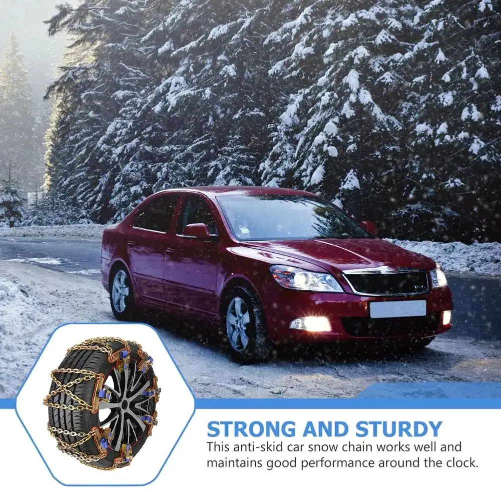 1pcs Car Tire Anti-skid Chain Chain Sedan Suv Universal Off-road Vehicle No Need For Jack During Winter Driving Anti D8i3