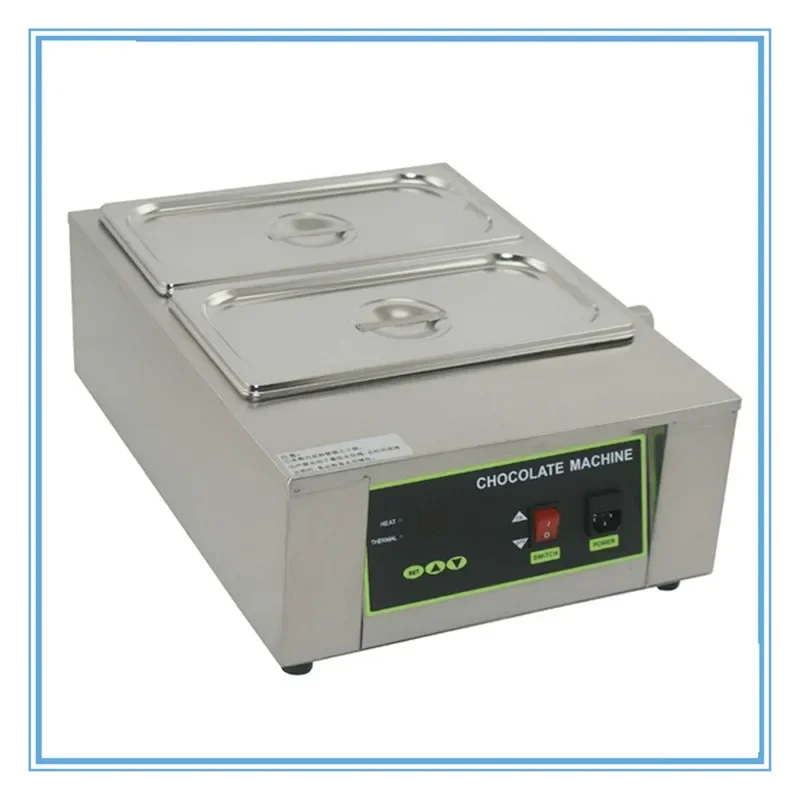 110V 220V Water Heating 2 Cylinder Stainless Steel Electric Melting Chocolate Furnace Machine Chocolate Melting Stove Pot