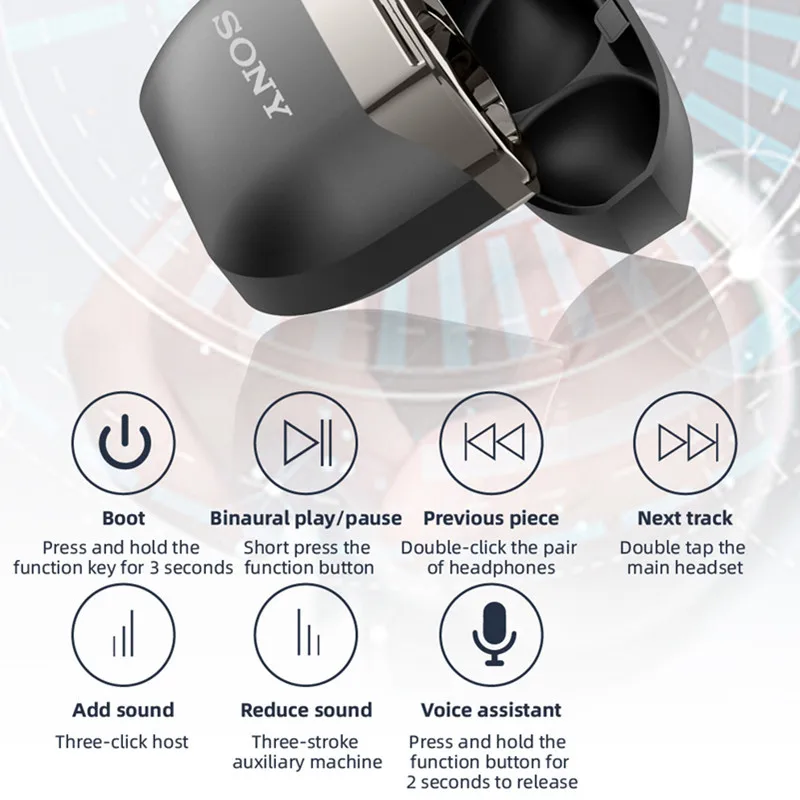 Sony TWS Wireless Bluetooth Headphones ENC Intelligent Noise Reduction Headset Waterproof Gaming/Sports/Music Earphone 4