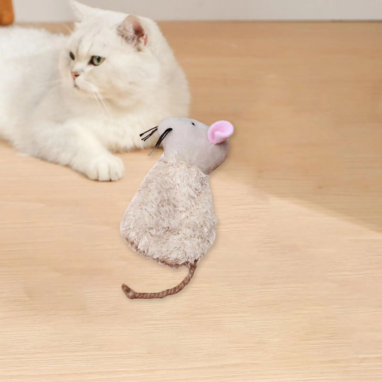 

Interactive Mouse Plush Pillows Soft Toy Mouse Scratch Bite Chewing Toy for Kitten Bite Playing Indoor Cats Small and Medium Dog