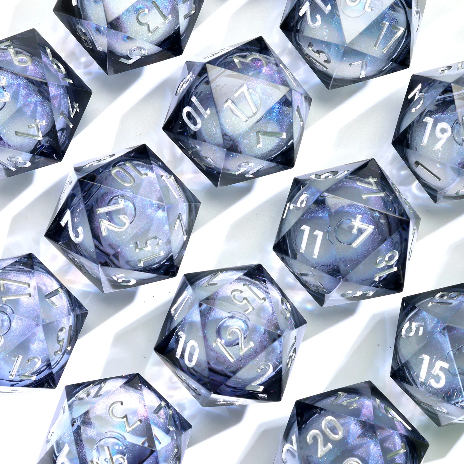 30MM Large D20,Polyhedral Resin DND D20 Dice Set,Liquid DND D20 Gift For Board Games Role Playing Table Game-Liquid 1