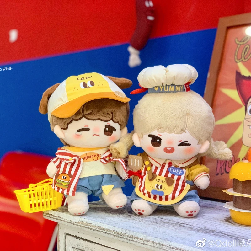 

4 шт./компл., ручная работа, домашняя доставка щенка Qdoll, милая кукла 20 см, одежда, шляпа, пальто, жилет, запчасти, костюм