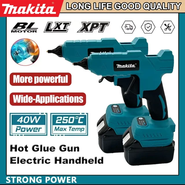 Makita – pistolet à colle chaude électrique portatif sans fil, outil de réparation de bricolage, soudage thermofusible, pistolet à Air chaud, buse Anti-brûlure pour batterie 20V 1