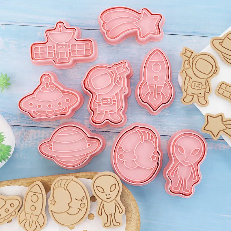 Cookie Cutter Biscuit Mold Cookie Stamp 8 Pcs/set