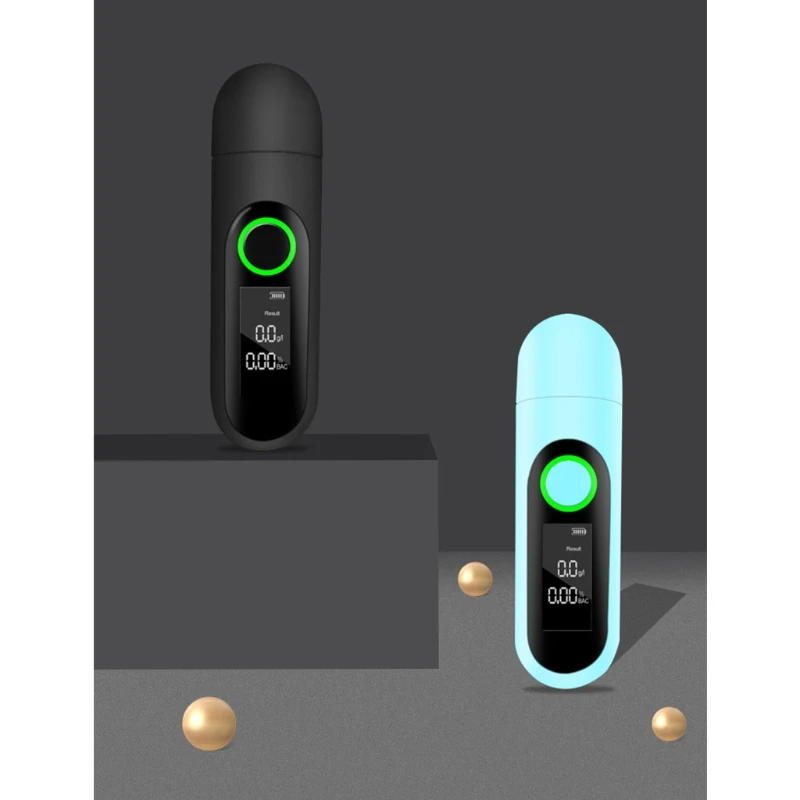MIni Breathalyzer with Type-C Plug Handheld Digital Alcohol Breath Tester Device Rechargeable Digital Breathalyzer