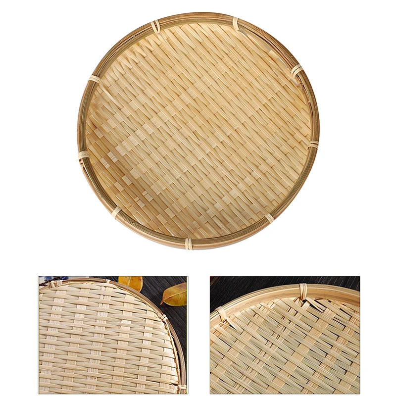 Bamboo Woven Dustpan Storage Basket Bamboo Product Basket Storage Basket Wash Vegetables Drain Water To Rice Basket Fruit Basket 5