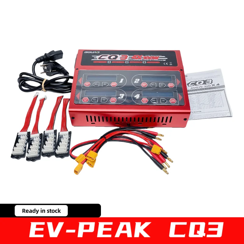 EV-PEAK 100W x 4 CQ3 RC Balance Lipo Battery Charger Nimh Nicd 