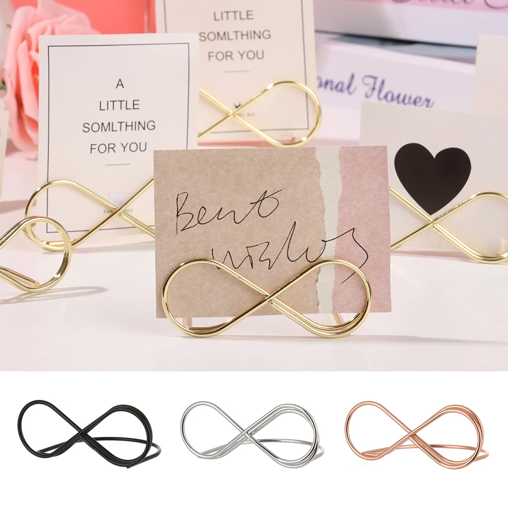 Fashion Metal Wedding Table Number Stand Picture Cards Display Stand Photo Clip for Home Office Wedding Party Desktop Decoration for card display stand