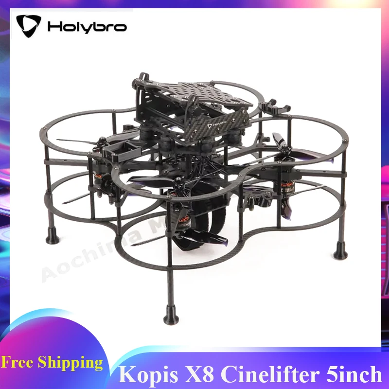 Holybro Kopis X8 Cinelifter 5-дюймовый комплект рамы FPV с клеткой ARF PNP Kakute H7 Tekko32 F4 4in1 50A ESC F60 Двигатель KV1750 Пропеллер 5055S-3 thumbnail 2
