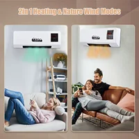 Climatiseur portable et chauffage électrique, ventilateur 2 en 1 pour le chauffage et le refroidissement de la pièce, fonction de synchronisation, télécommande 3