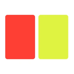 Referee Essentials: Red and Yellow Soccer Cards (2pc)