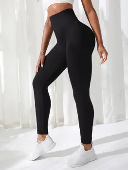 Women High Waist Yoga Pants Seamless Gym Leggings Stretchy Athletic Workout Fitness Running Sports Tights 1