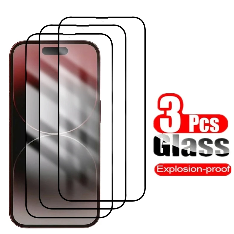 

3Pcs Tempered For 15 11 13 12 Mini Screen Prtotector On IPhone 14 Pro XR XS Max Protective Glass