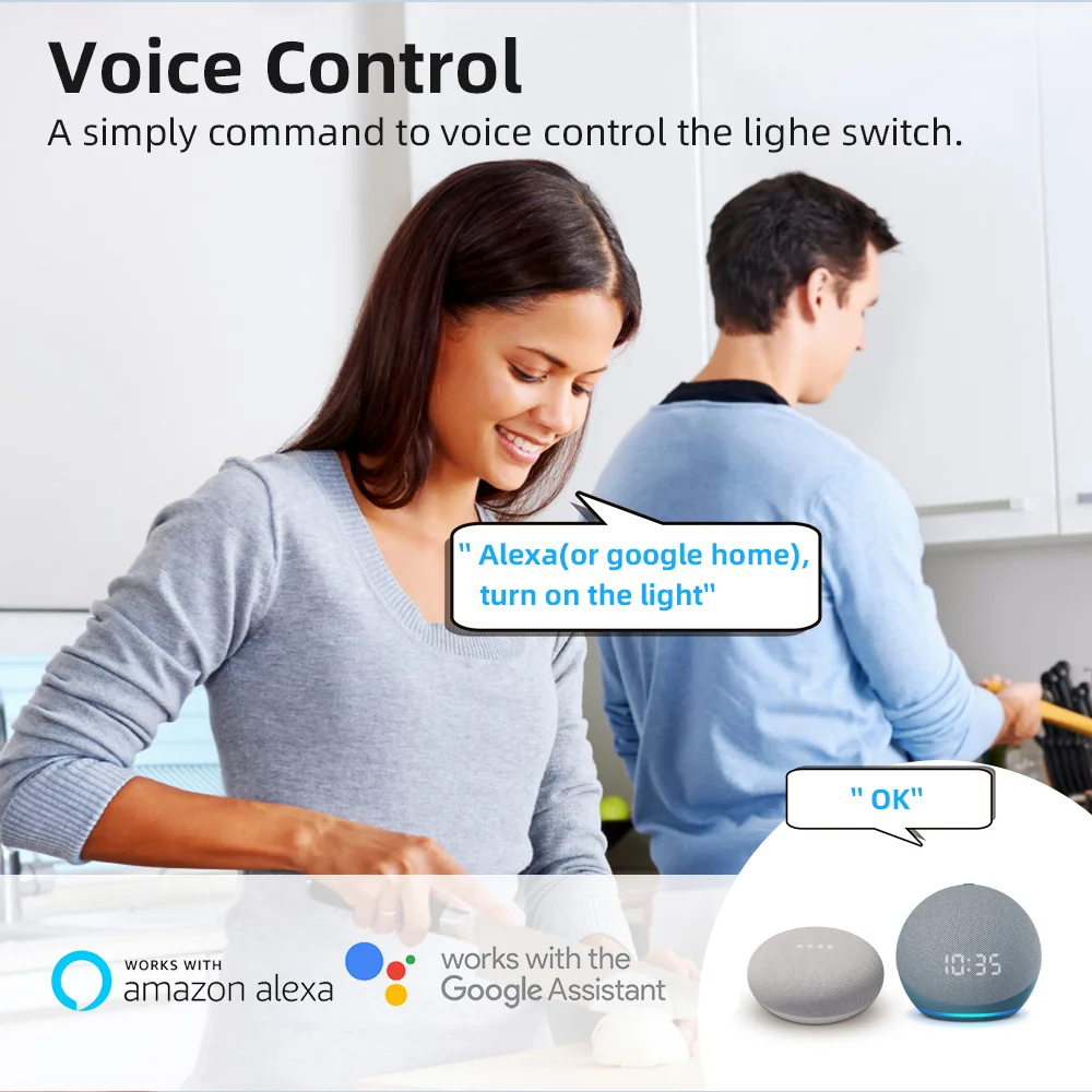 Tuya Wifi / Zigbee 16A Mini Smart Switch 1/2/3/4 Gang Support 2-way Control Work With Smart Life Alexa Google Home Yandex Alice