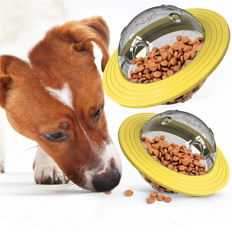 

Interactive Dog Cat Food Treat Ball Bowl Toy Funny Pet Shaking Leakage Food Container Puppy Cat Slow Feed Pet Tumbler Toy