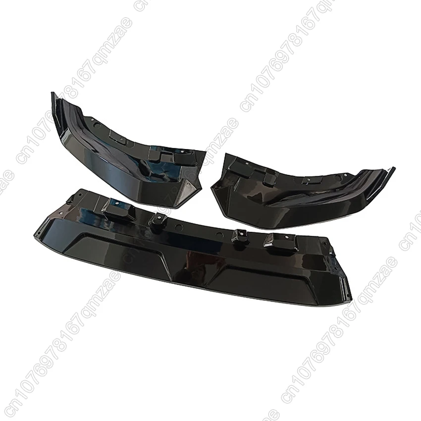Car Front Lower Bumper Diffuser Protector Cover Body Kits For BMW G07 X7 LCI -+ 3PCS Black Bumper Lip Spoiler Splitter